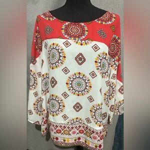 New York & Company Soho Jeans Size XL Womens 3/4 Sleeve Blouse